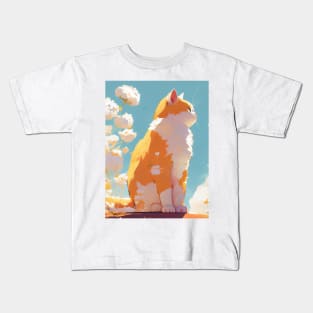 Orange and white cat Kids T-Shirt